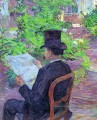 Wunsch dehau eine Zeitung im Garten 1890 Toulouse Lautrec Henri de Lesen
